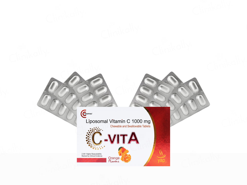 C-VitA Vitamin C 1000mg Chewable Tablet - Orange Flavour