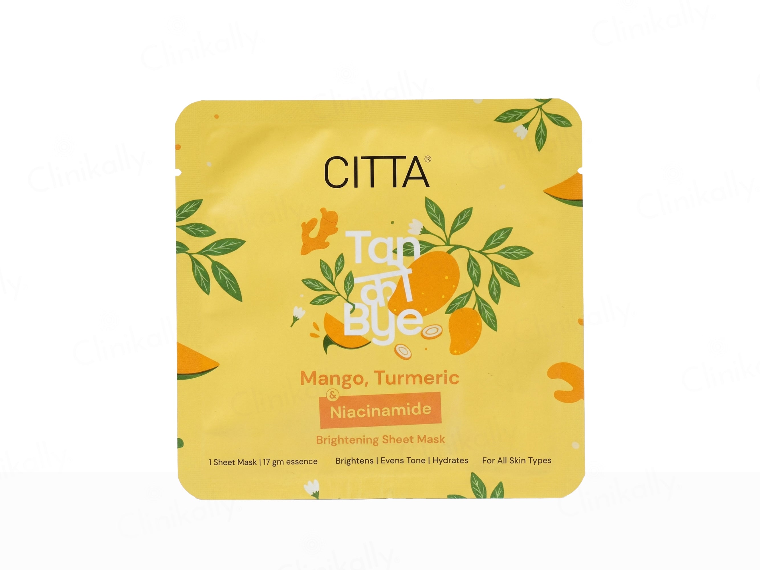 CITTA Tan Ko Bye Brightening Face Sheet Mask