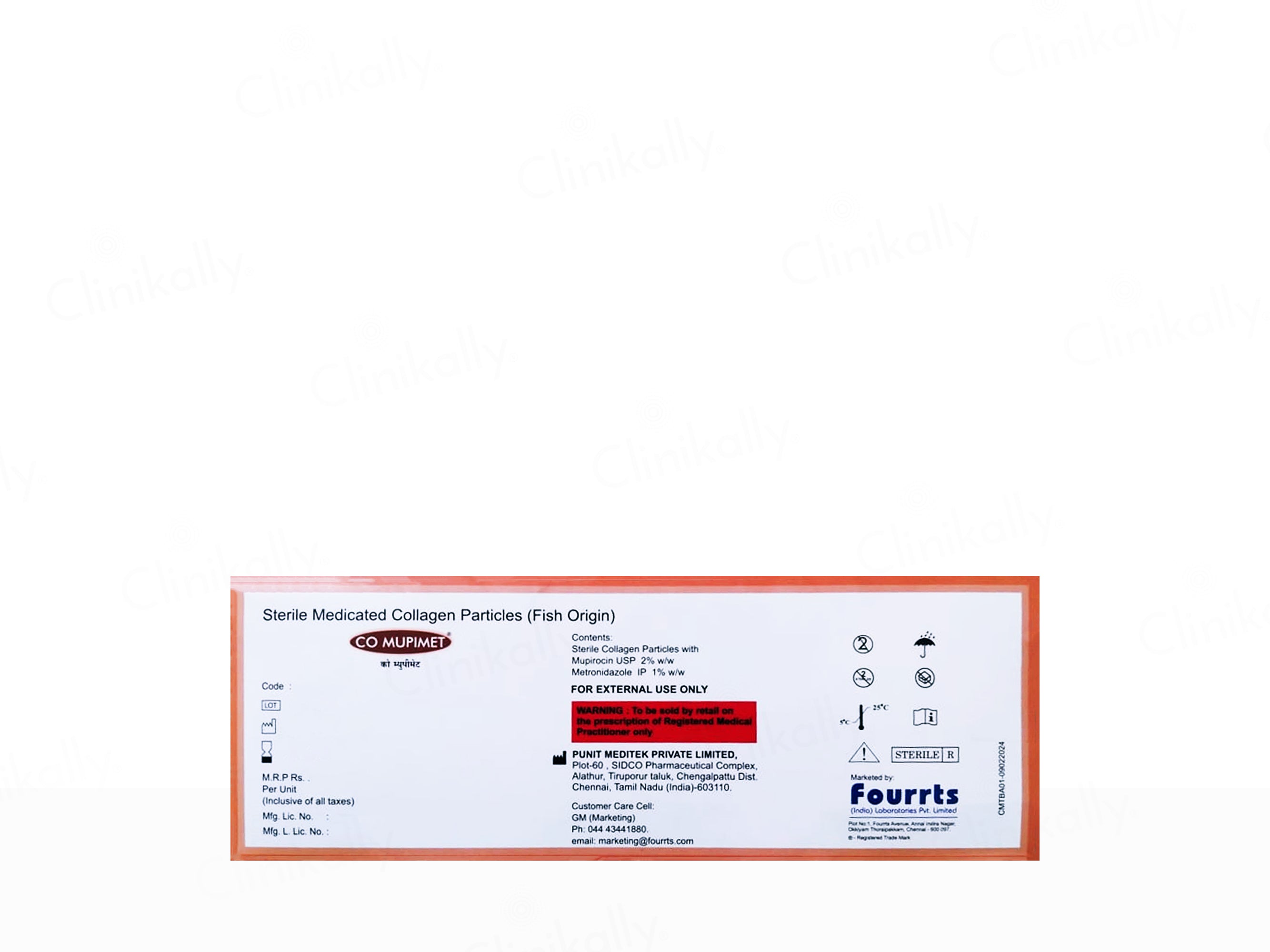 CO Mupimet Sterile Medicated Collagen Particles