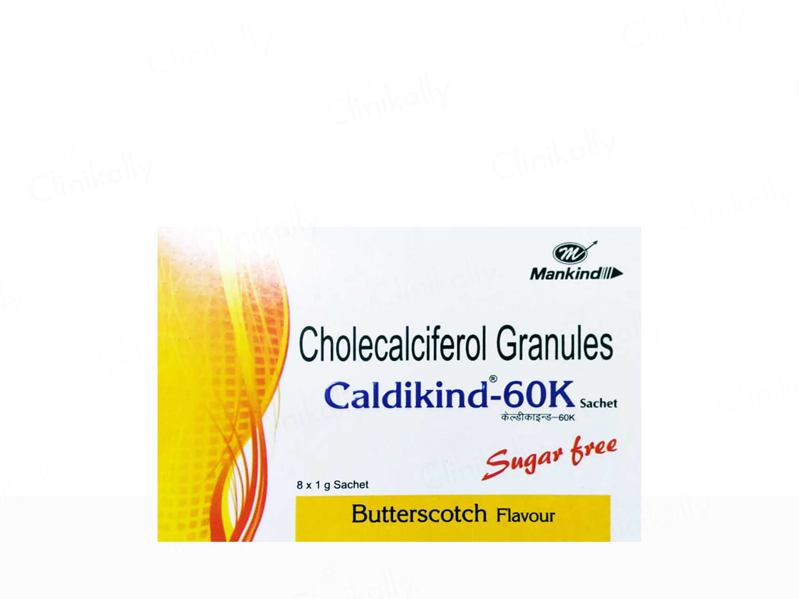 Caldikind-60K Cholecalciferol Sugar Free Granules - Butterscotch Flavour