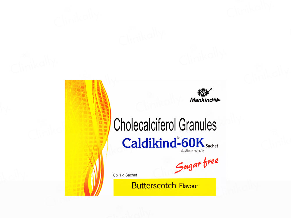 Caldikind-60K Cholecalciferol Sugar Free Granules - Butterscotch Flavour