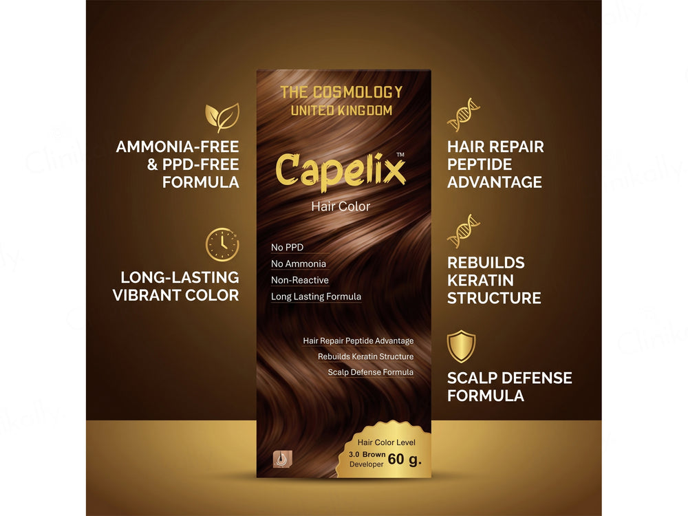Capelix Hair Colour Kit - 3.0 Brown