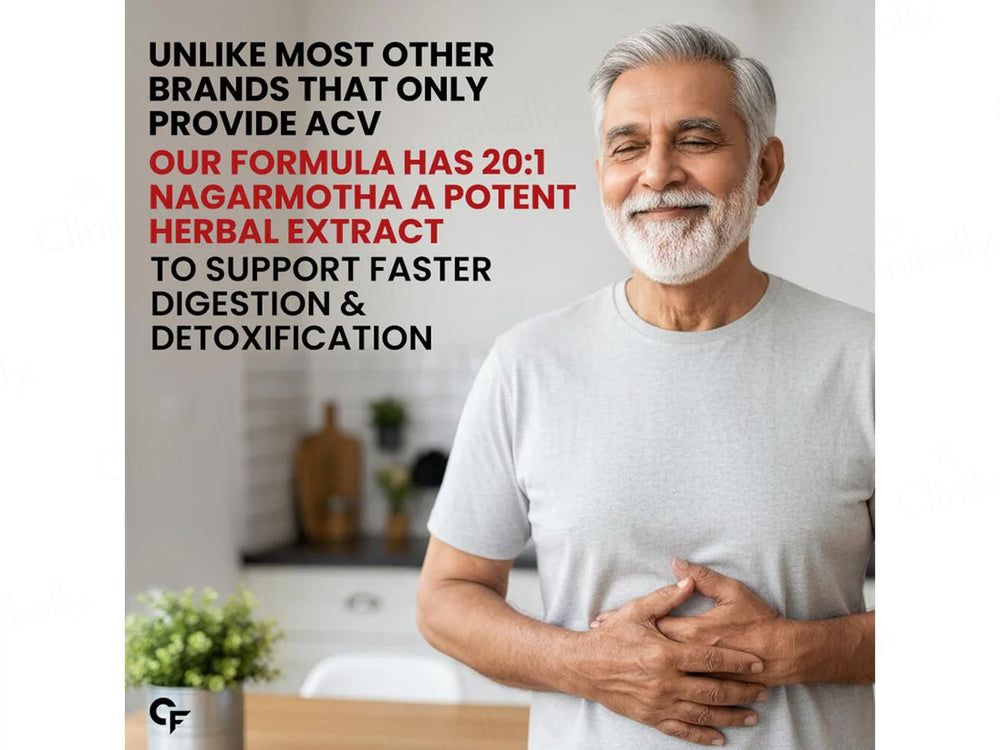 Carbamide Forte Apple Cider Vinegar Nagarmotha + Moringa Effervescent Tablet - Apple Flavour
