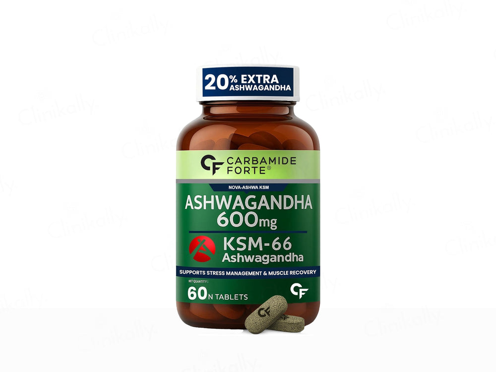 Carbamide Forte Ashwagandha 600mg KSM-66 Health Supplement Tablet