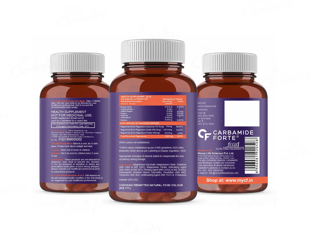 Carbamide Forte Chelated Magnesium Complex 1382.91mg Tablet