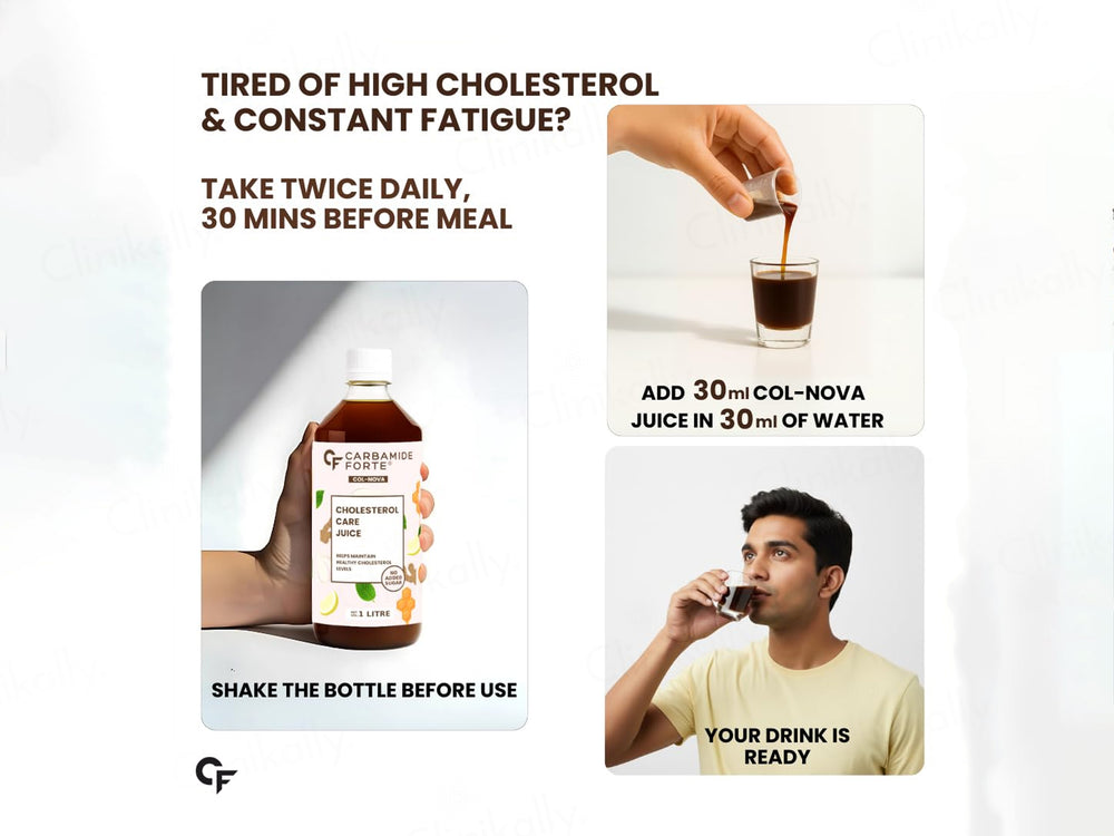 Carbamide Forte Cholesterol Care Sugar Free Juice For Healthy Cholesterol Levels