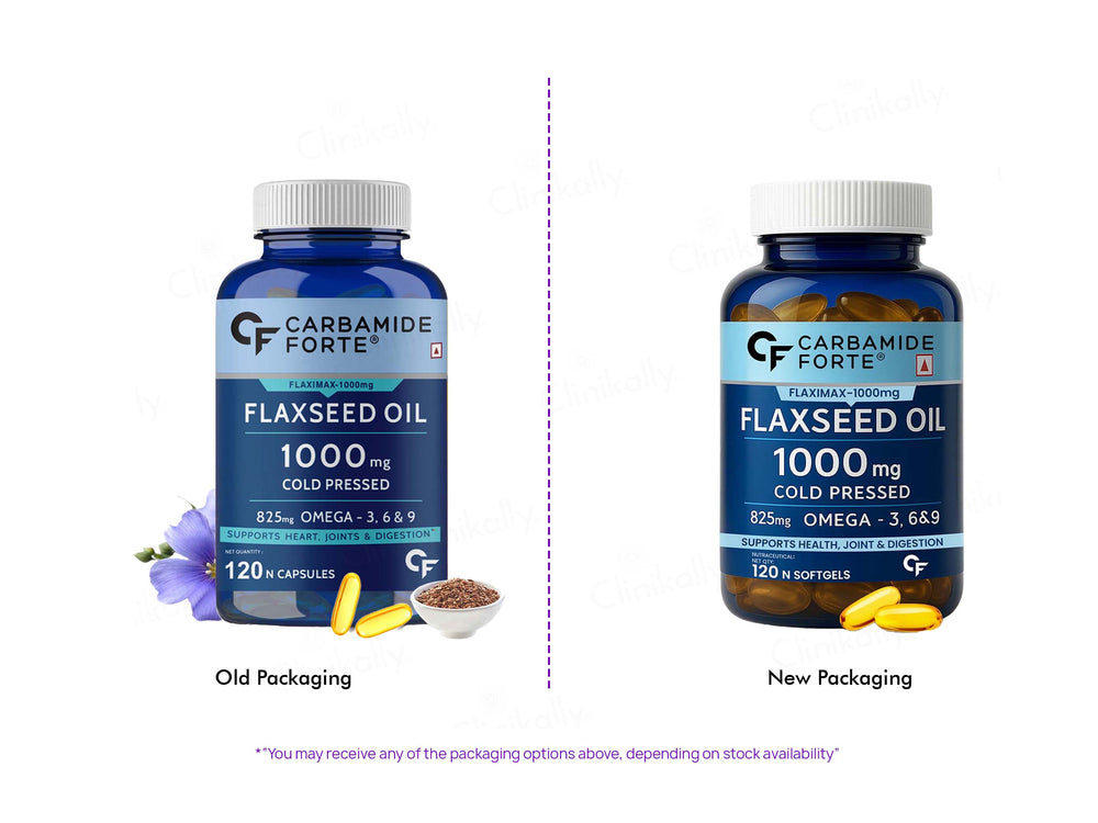 Carbamide Forte Cold Pressed Flaxseed Oil 1000mg Capsule