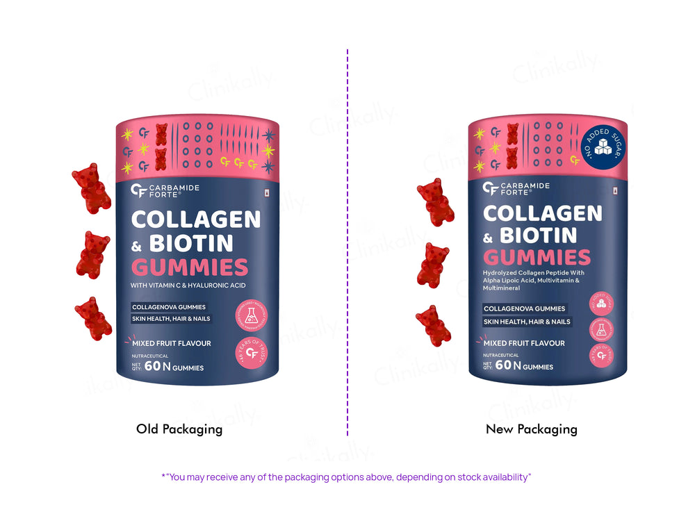 Carbamide Forte Collagen & Biotin Nutraceutical Gummies - Mixed Fruit Flavour