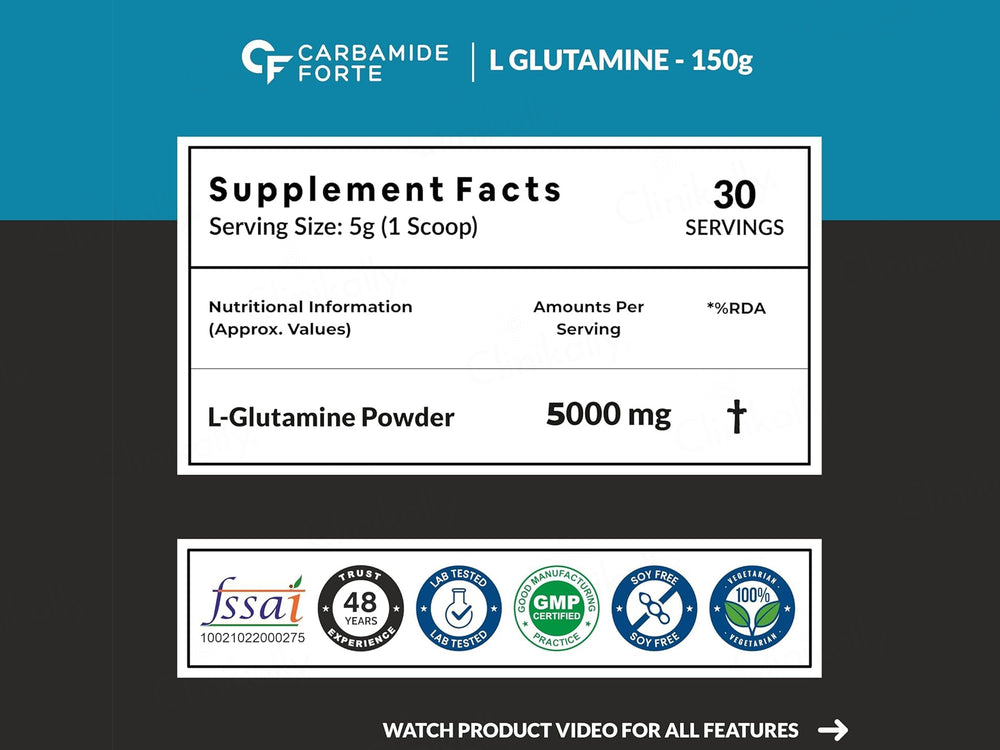 Carbamide Forte L Glutamine 5000mg Powder - Unflavoured