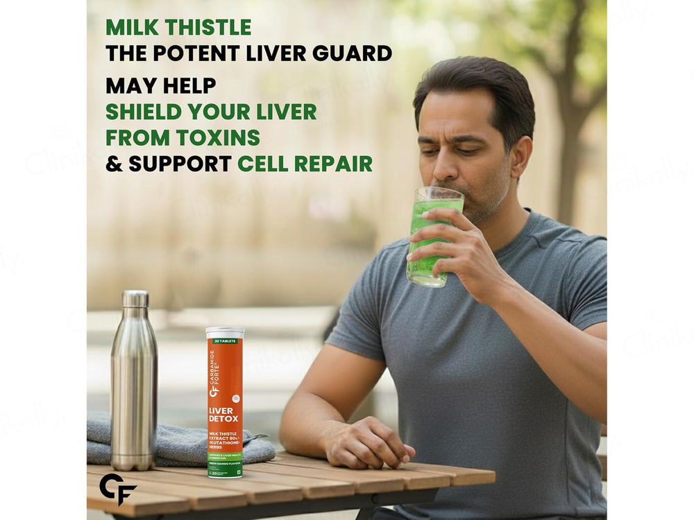 Carbamide Forte Liver Detox Effervescent Tablet - Green Mango Flavour