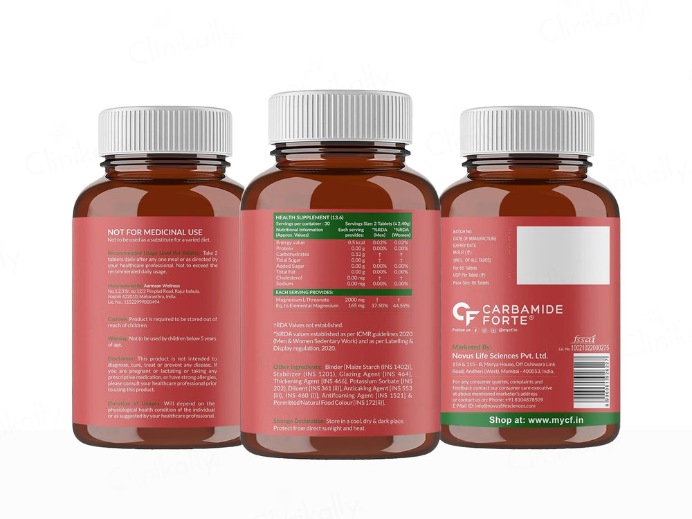 Carbamide Forte Magnesium L-Threonate 2000mg Health Supplement Tablet