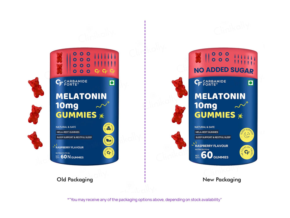 Carbamide Forte Melatonin 10mg Gummies - Raspberry Flavour