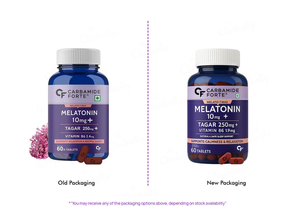 Carbamide Forte Melatonin 10mg + Tagar 250mg Sleep Tablet