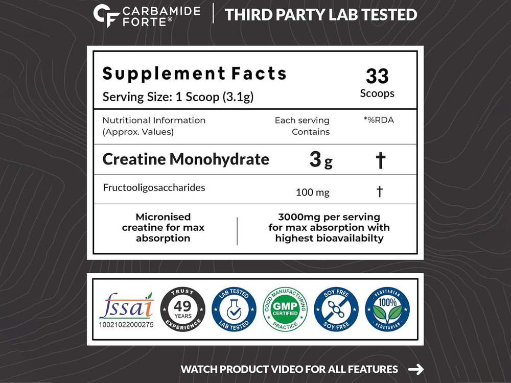 Carbamide Forte Micronised Creatine Monohydrate Powder