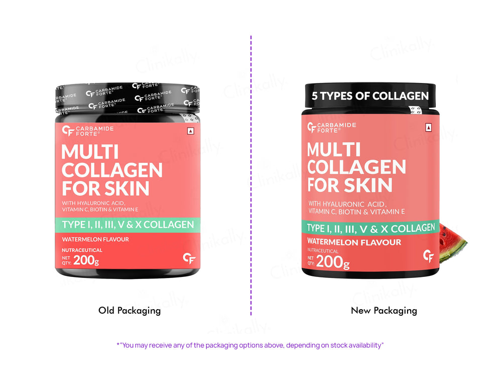 Carbamide Forte Multi Collagen Powder For Skin - Watermelon Flavor