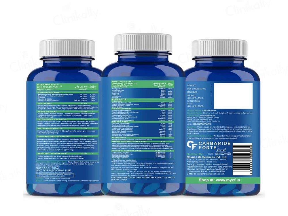 Carbamide Forte Multivitamin With Probiotics Tablet For Men