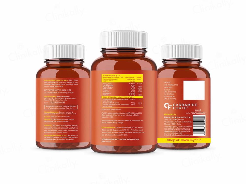 Carbamide Forte Vitamin C 1000mg Tablet For Men