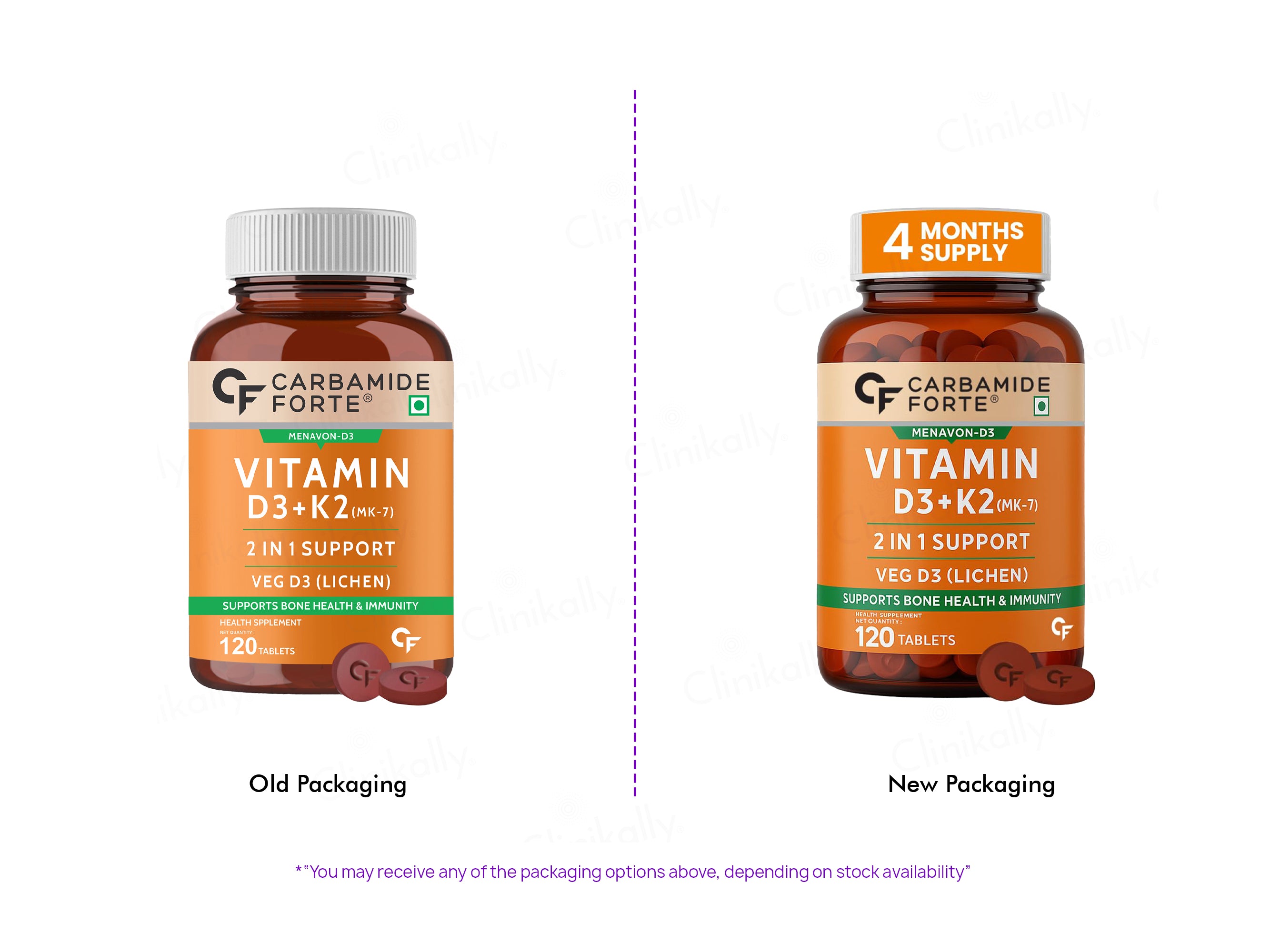 Carbamide Forte Vitamin D3 + Vitamin K2 MK7 Tablet