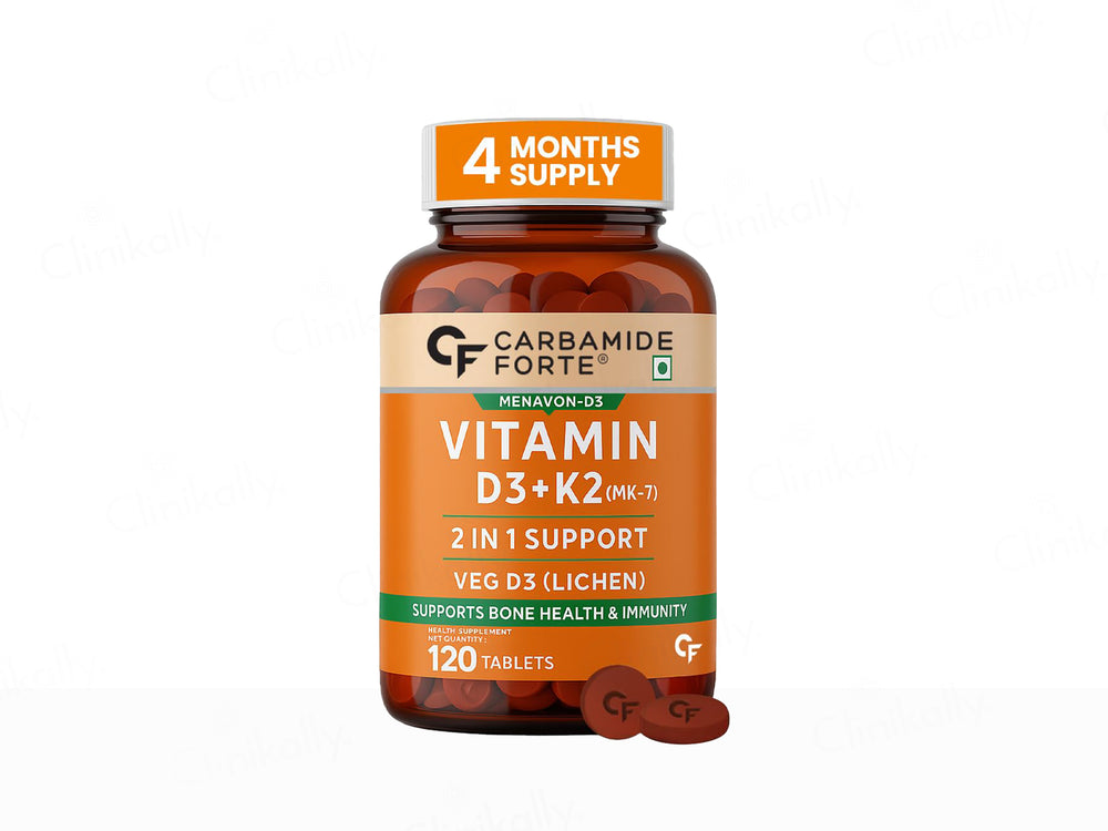 Carbamide Forte Vitamin D3 + Vitamin K2 MK7 Tablet