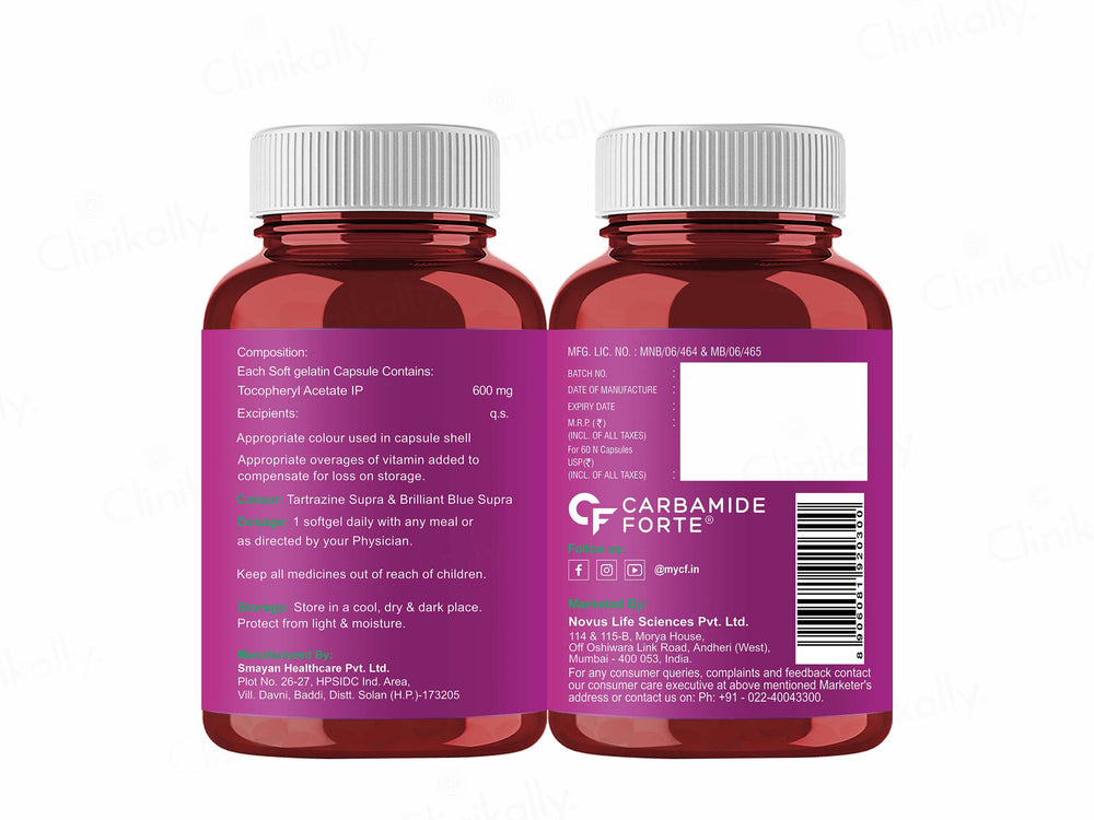 Carbamide Forte Vitamin E 600mg Capsule