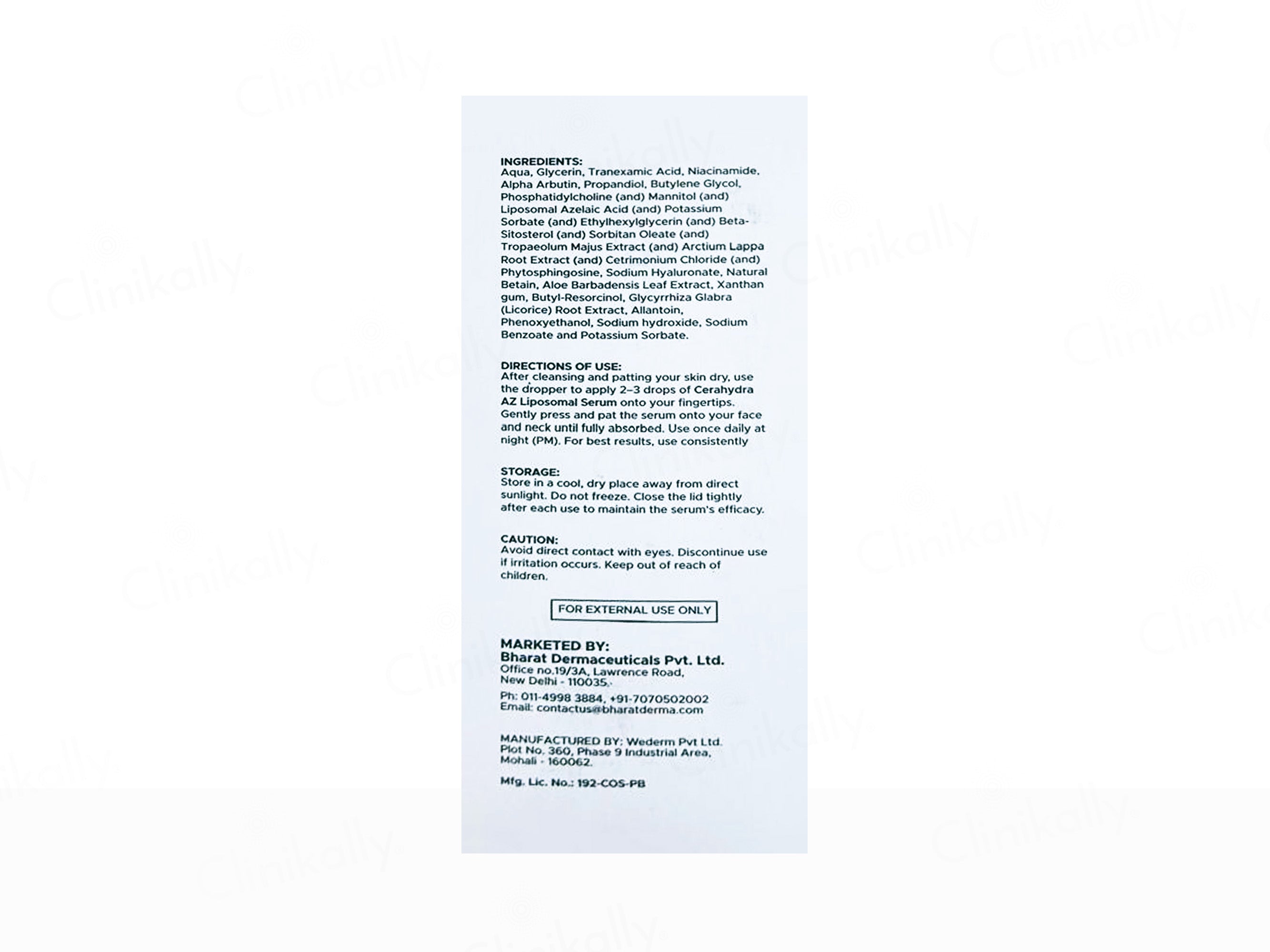 Cerahydra AZ Liposomal Face Serum