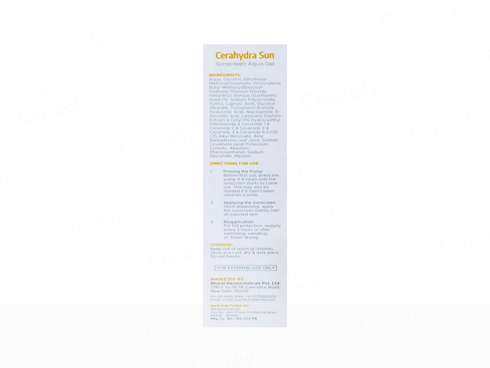 Cerahydra Sun Powerful Hydration & Skin Barrier Sunscreen Aqua Gel SPF 50 PA++++