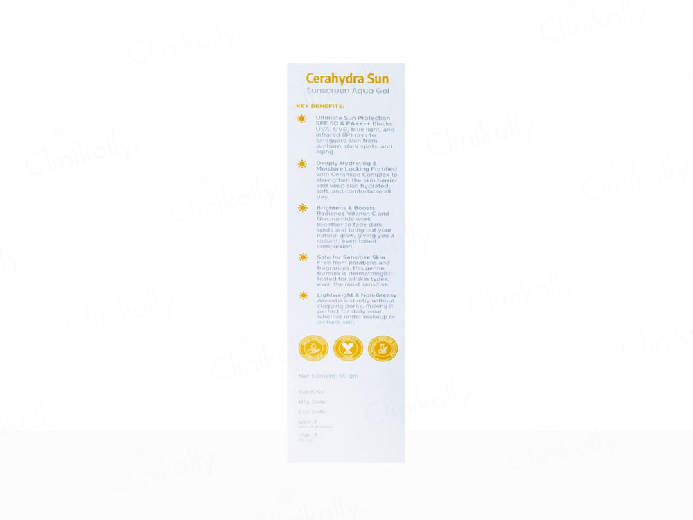 Cerahydra Sun Powerful Hydration & Skin Barrier Sunscreen Aqua Gel SPF 50 PA++++