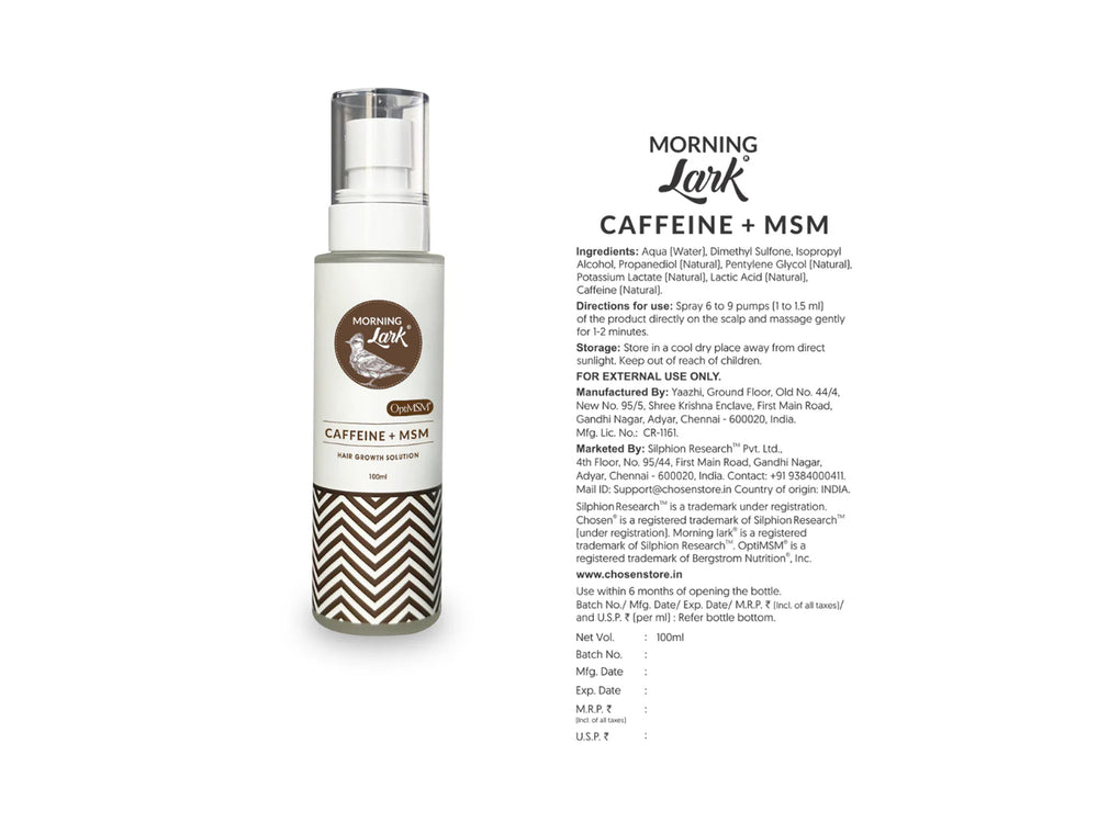 Chosen Morning Lark Caffeine + MSM Hair Growth Solution