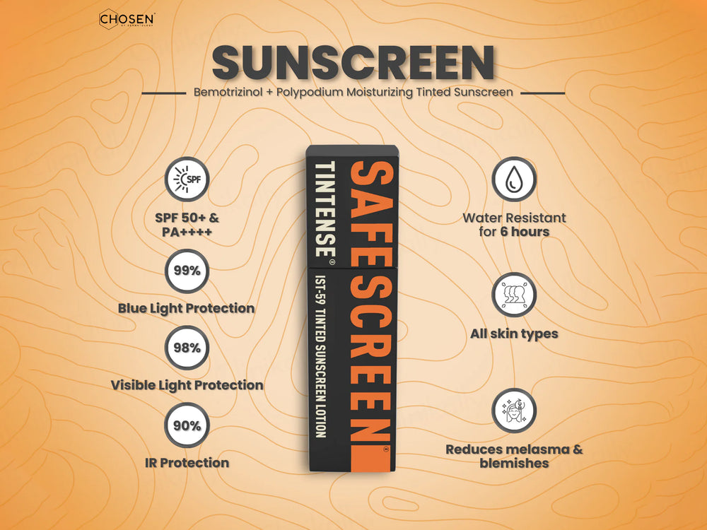 Chosen Safescreen Tintense IST-59 Tinted Sunscreen Lotion SPF 50+ PA++++