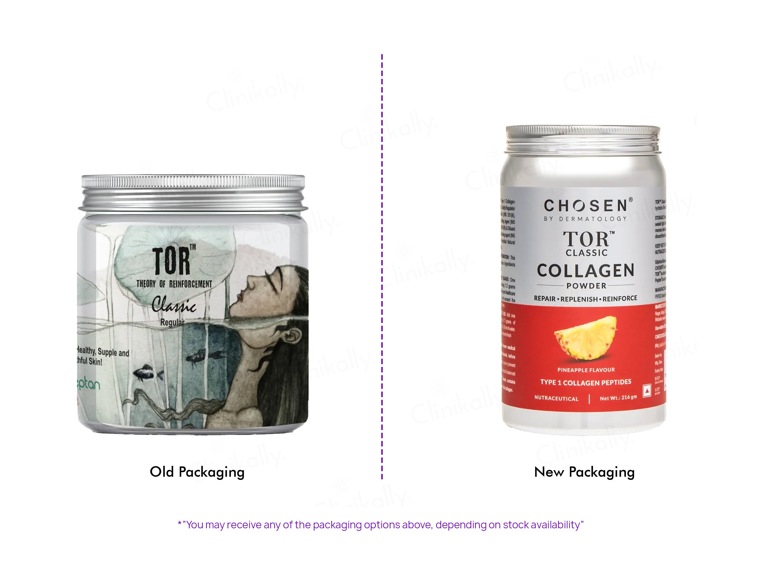 Chosen TOR Classic Regular Marine Collagen Supplement Powder - Pineapple Flavour