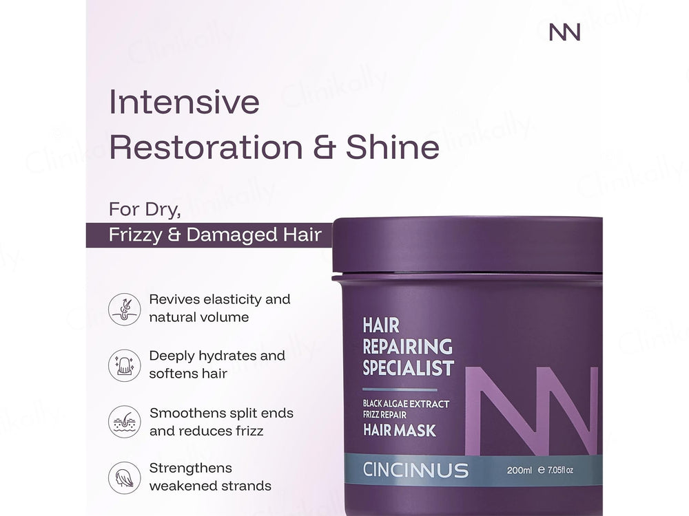 Cincinnus Black Algae Extract Frizz Repair Hair Mask