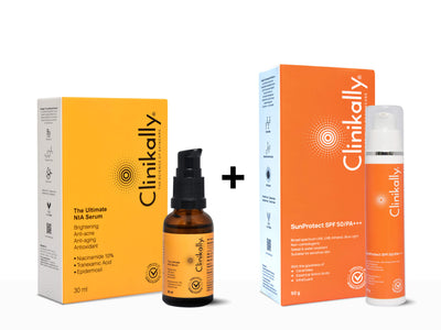 Clinikally The Ultimate NIA Serum + SunProtect Sunscreen SPF 50/PA+++ - Clinikally