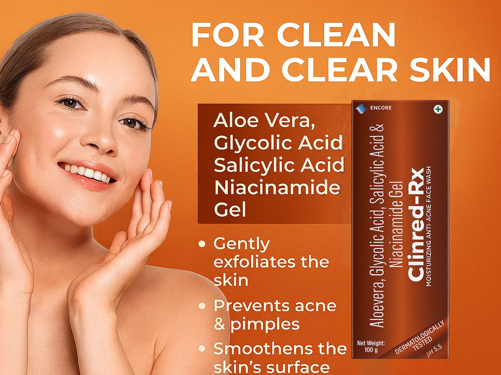 Clinred-Rx Moisturizing Anti-Acne Face Wash