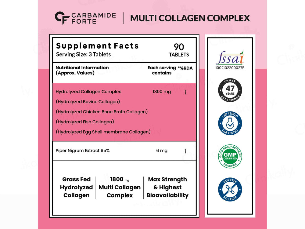 Buy Carbamide Forte Multi Collagen Complex Tablet Online | Clinikally