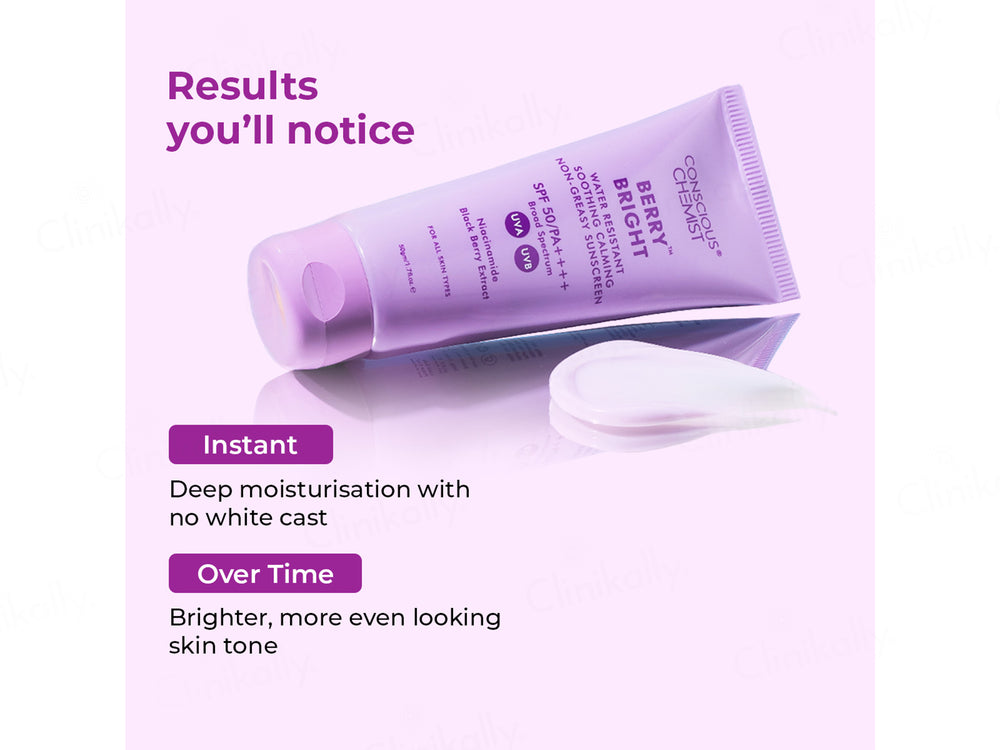 Conscious Chemist Berry Bright Water Resistant Sunscreen SPF 50 PA++++