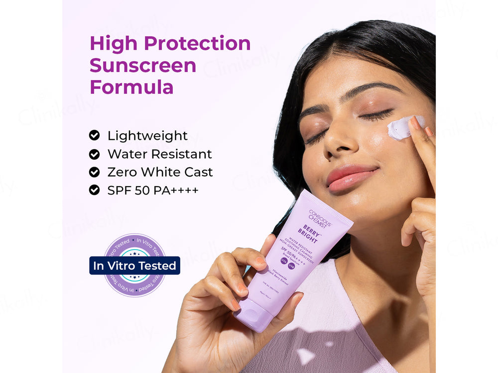 Conscious Chemist Berry Bright Water Resistant Sunscreen SPF 50 PA++++