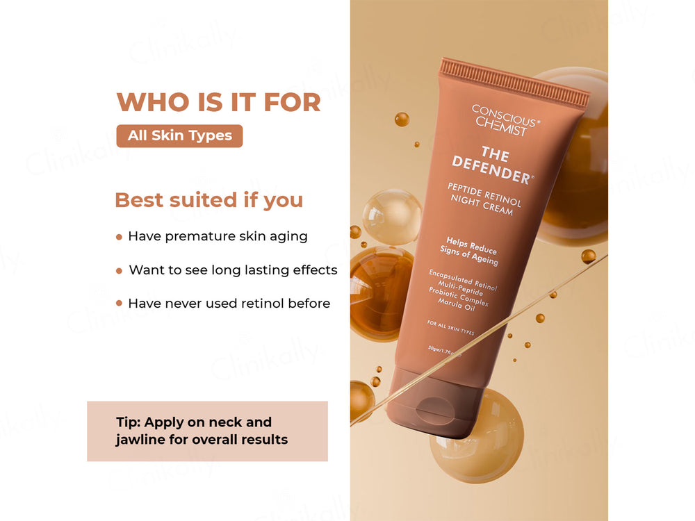 Conscious Chemist The Defender Peptide Retinol Night Cream