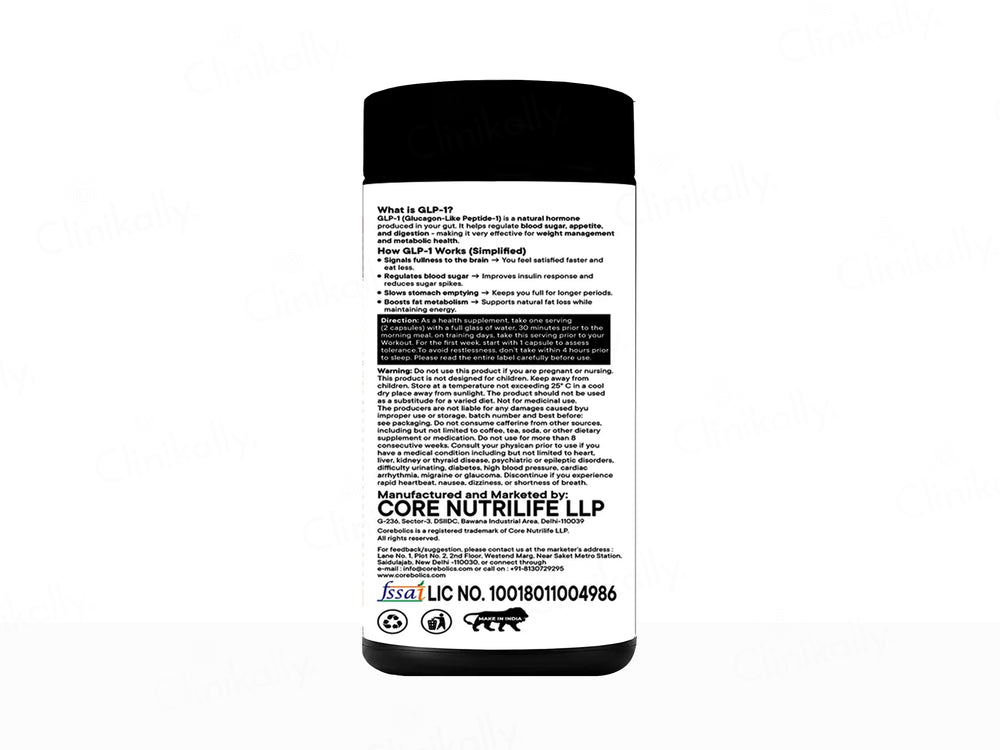 Corebolics GLP-1 Weight Loss Supplement Capsule