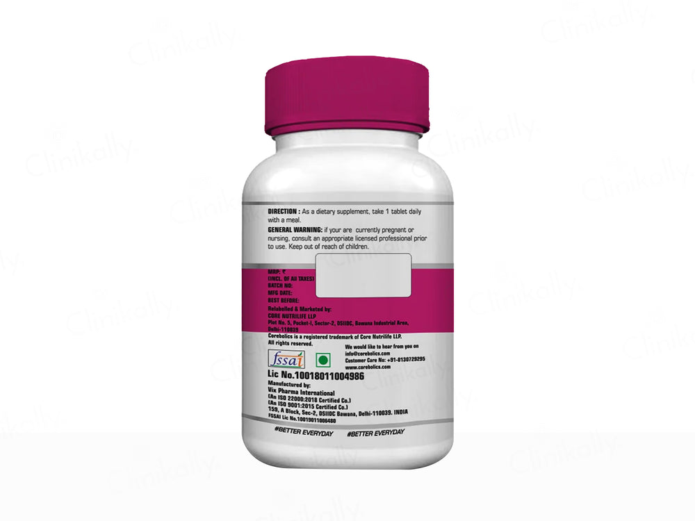 Corebolics Liver Support Milk Thistle 600mg Health Supplement Tablet
