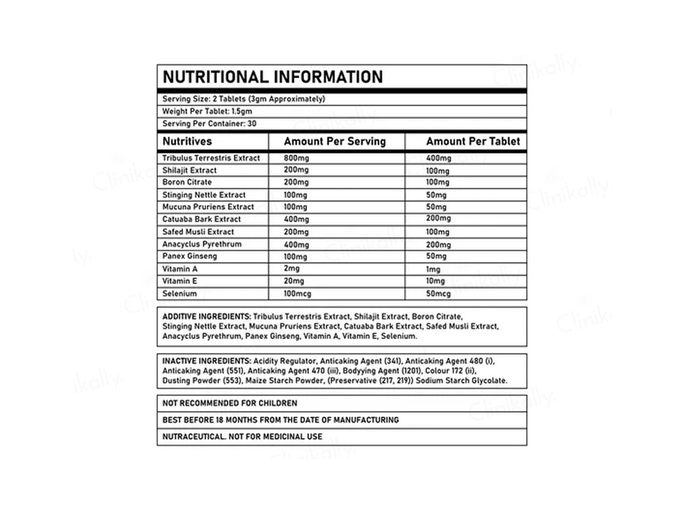 Corebolics Testobolics Testosterone Booster Dietary Supplement Tablet