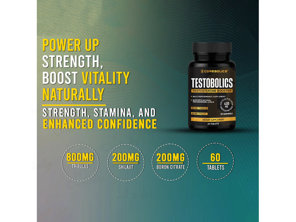Corebolics Testobolics Testosterone Booster Dietary Supplement Tablet