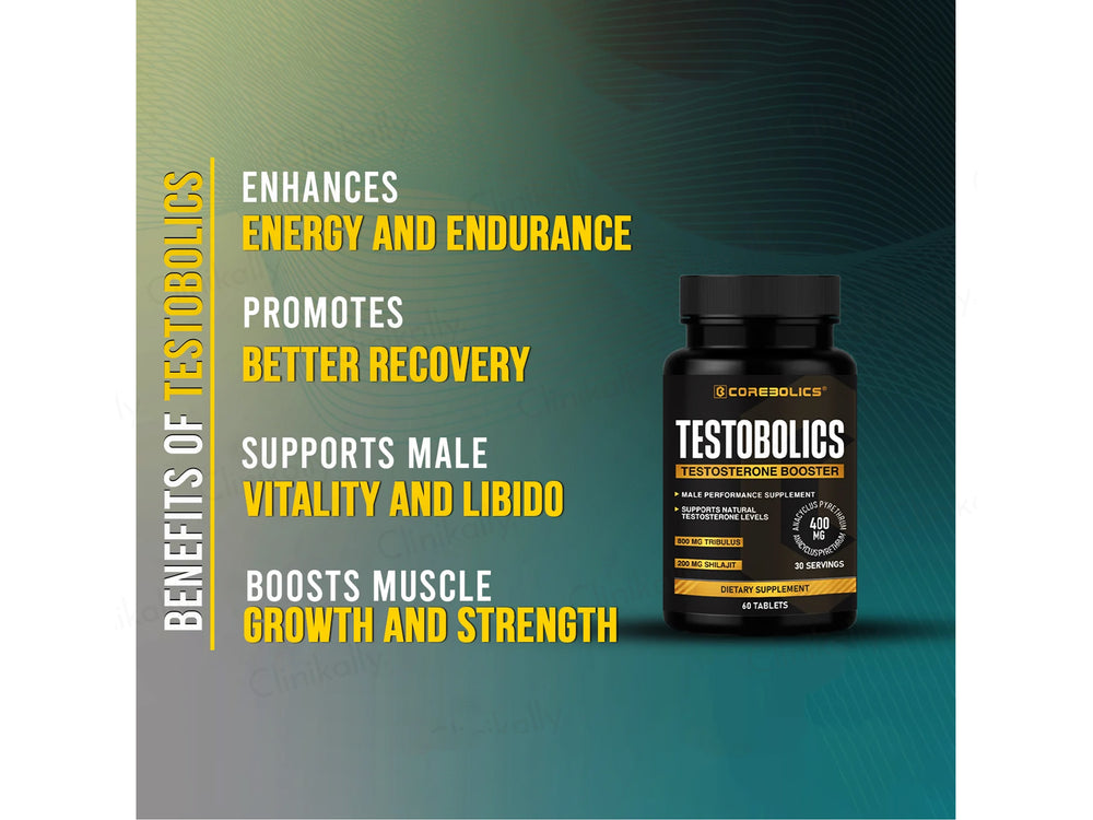 Corebolics Testobolics Testosterone Booster Dietary Supplement Tablet
