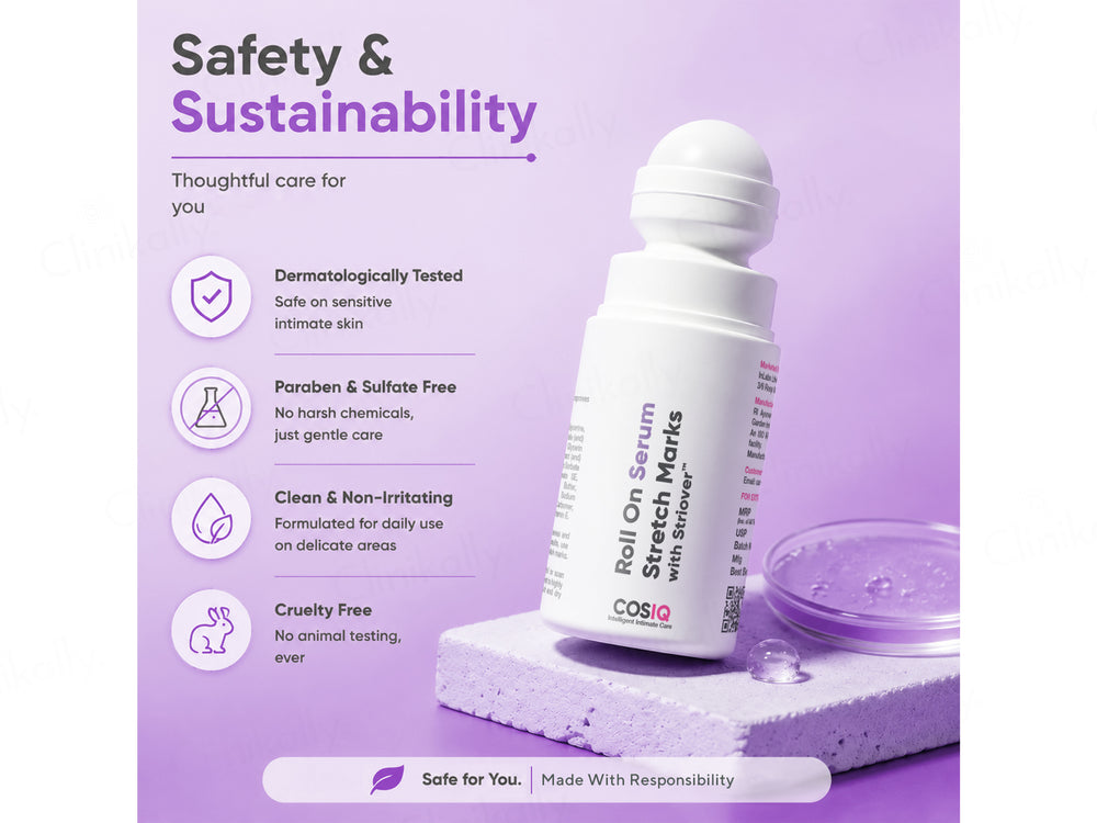 CosIQ Stretch Marks Removal Roll-On Serum With Striover