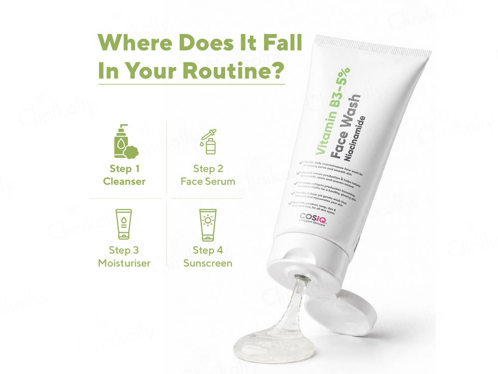 CosIQ Vitamin B3-5% Niacinamide Face Wash