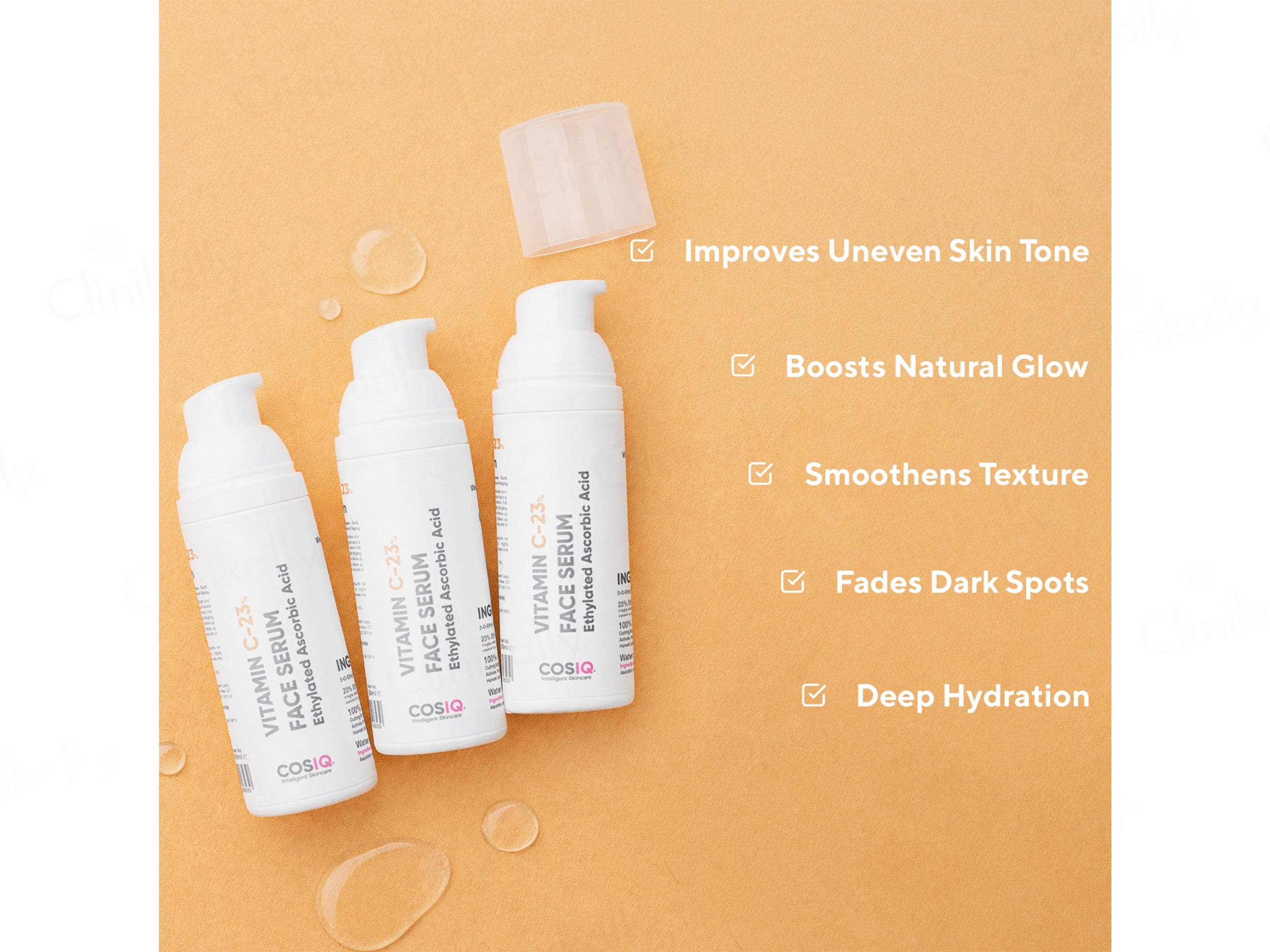 CosIQ Vitamin C-23% Ethylated Ascorbic Acid Face Serum
