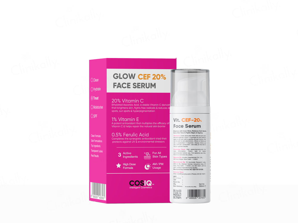 CosIQ Vitamin CEF-20% Ethylated Ascorbic Acid Glow Face Serum
