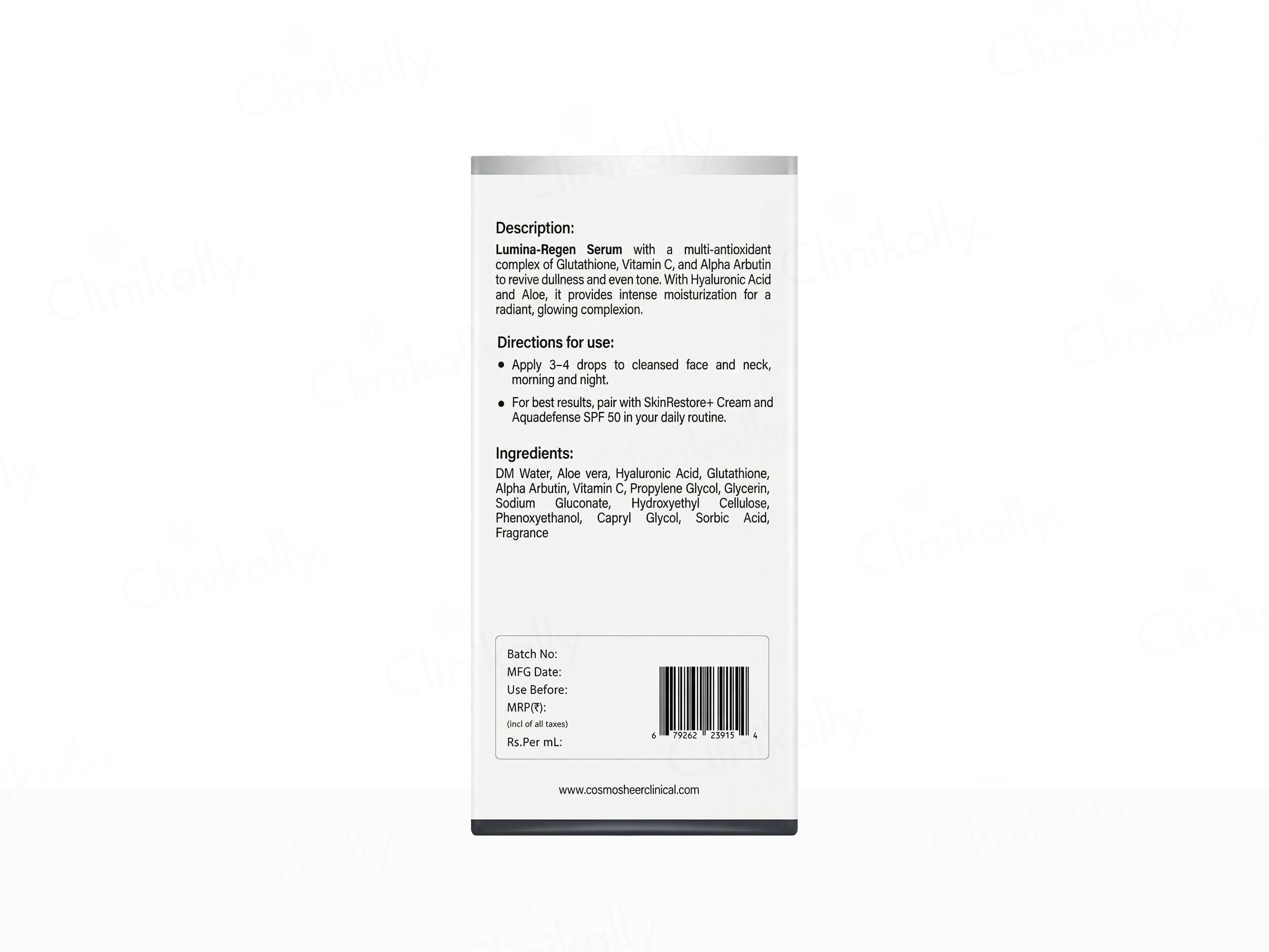 Buy Cosmosheer Clinical Lumina-Regen Serum Online at Best Price | Clinikally
