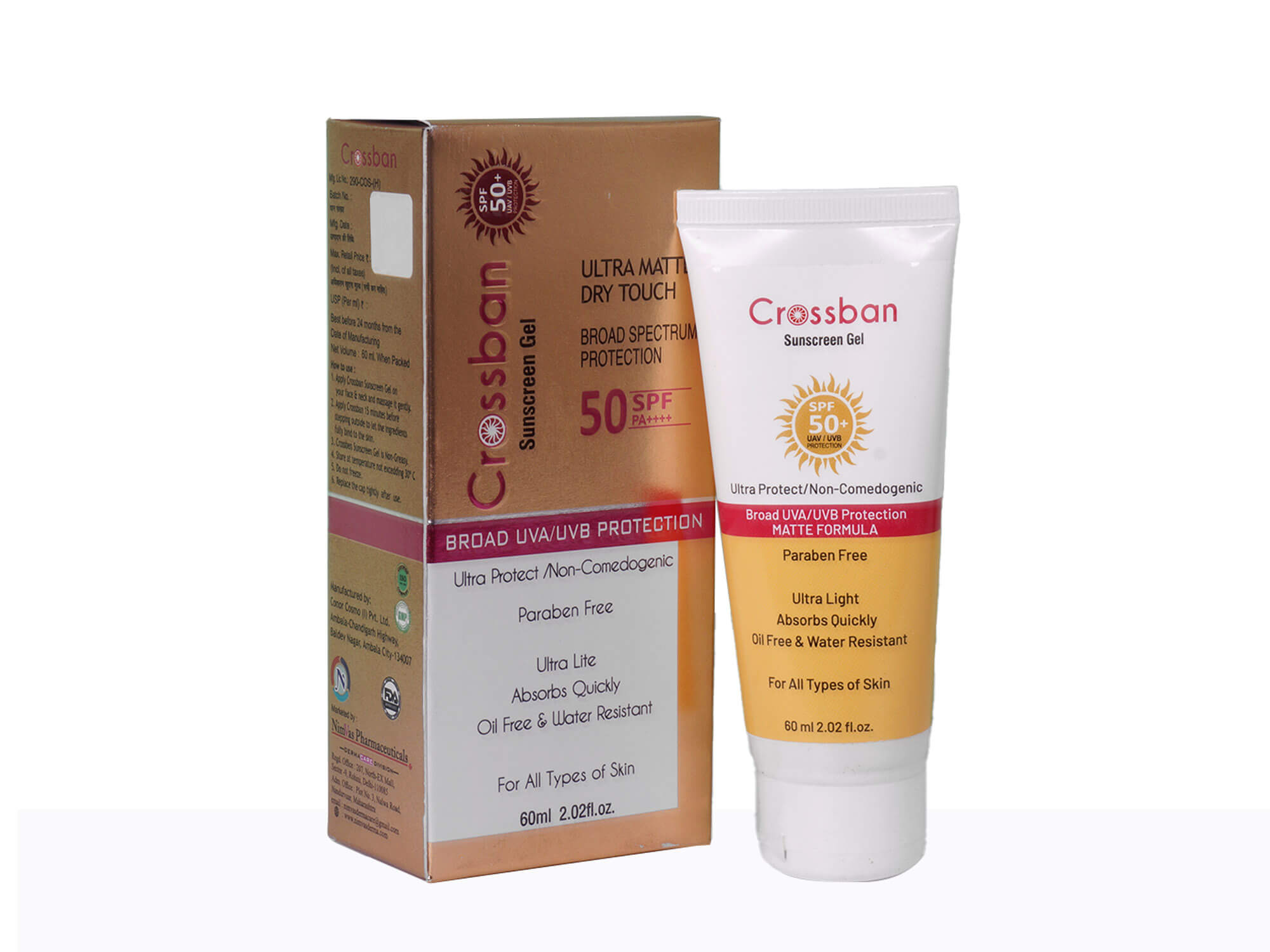 Crossban SPF 50+ Sunscreen Gel-Clinikally