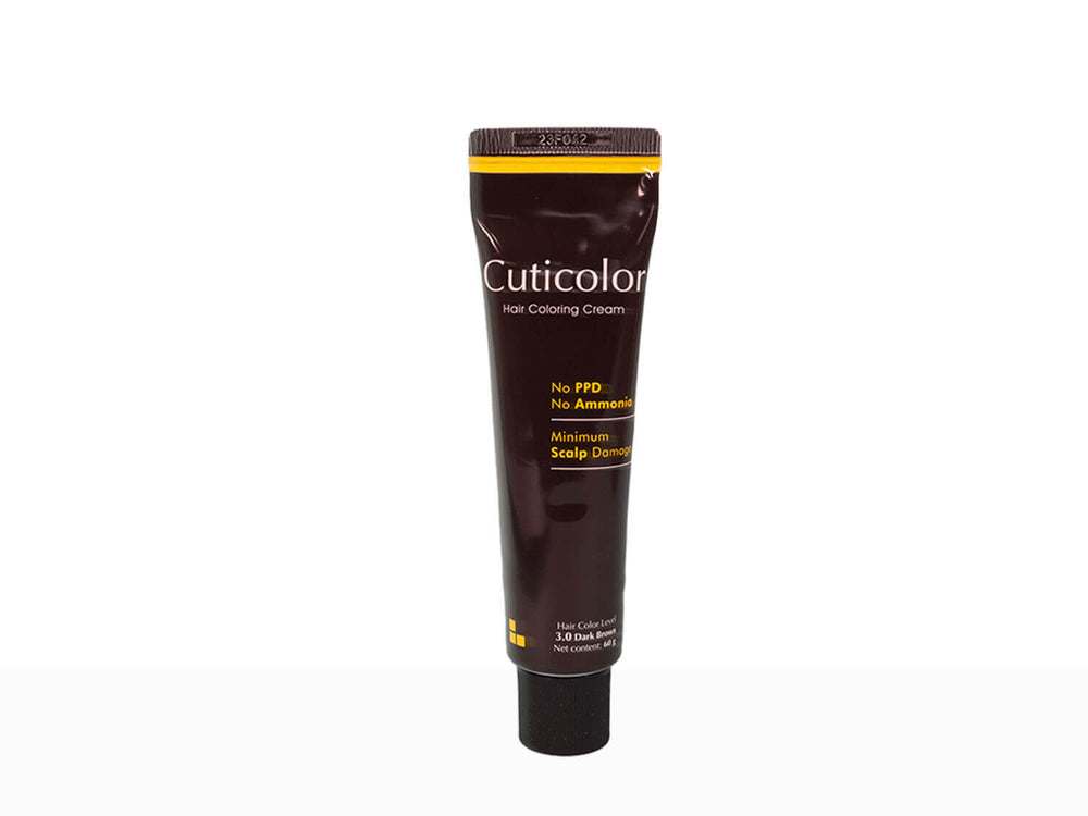 Cuticolor Hair Coloring Cream Dark Brown 3.0 - Clinikally
