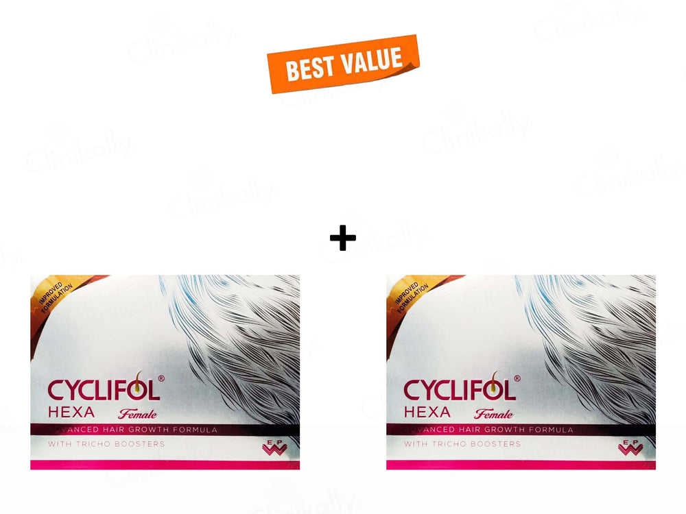 Cyclifol Hexa Female Advanced Cyclical Therapy Hair Growth Formula Kit